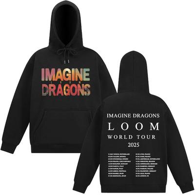 Vintage Imagine Dragons Loom World Tour Aesthetic  Autumn Winter Fleece Streetwear Tops