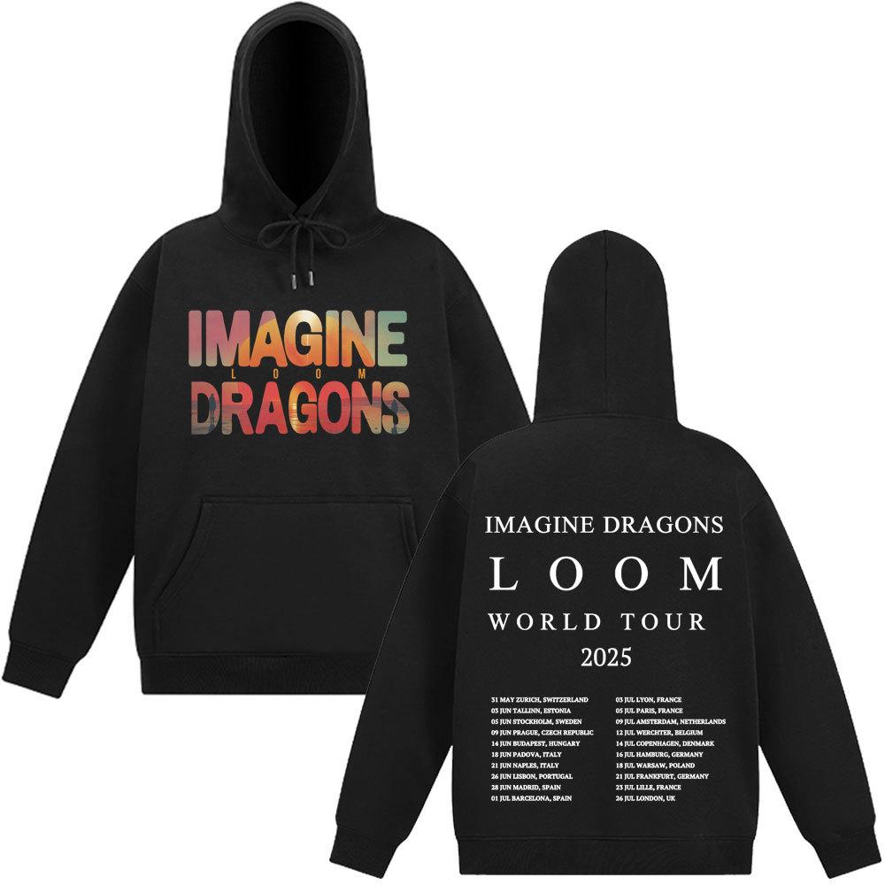 

Vintage Imagine Dragons Loom World Tour Aesthetic Autumn Winter Fleece Streetwear Tops S