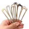 U-Shaped Hair Fork Metal Gold Shell Hairpin Geometric Headwear Hair Sticks Women Girls Hair Accessories