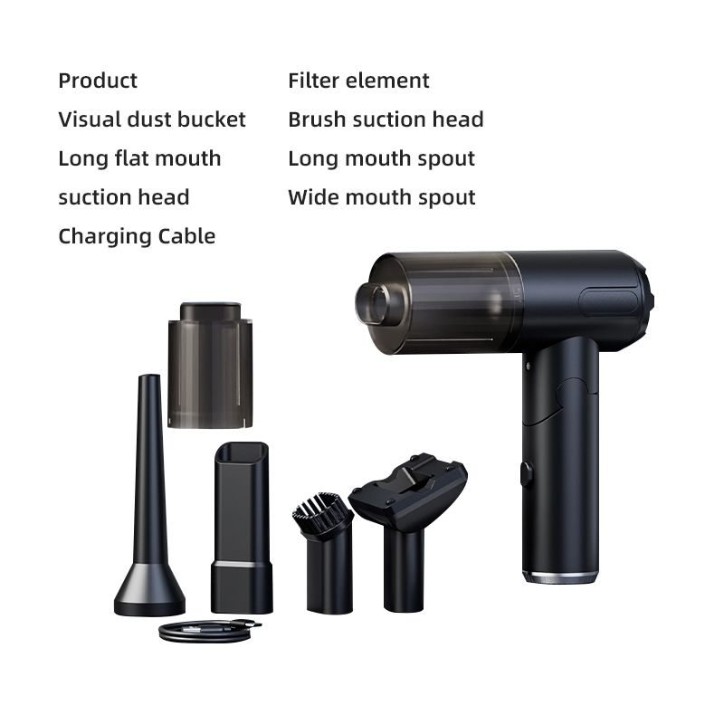 Cordless Handheld Car Vacuum - 12000PA Suction Portable Auto Cleaning Tool with LED Light and Magnetic Dust Bin