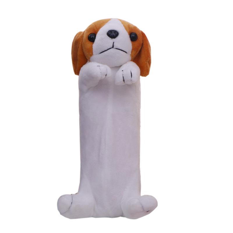 Adorable Puppy Plush Pencil Case - Cute Cartoon Animal Storage Bag for Kids
