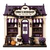 Wooden Halloween Ornaments Pumpkin Reading Theme Sign Haunted House Village Ornament  Farmhouse