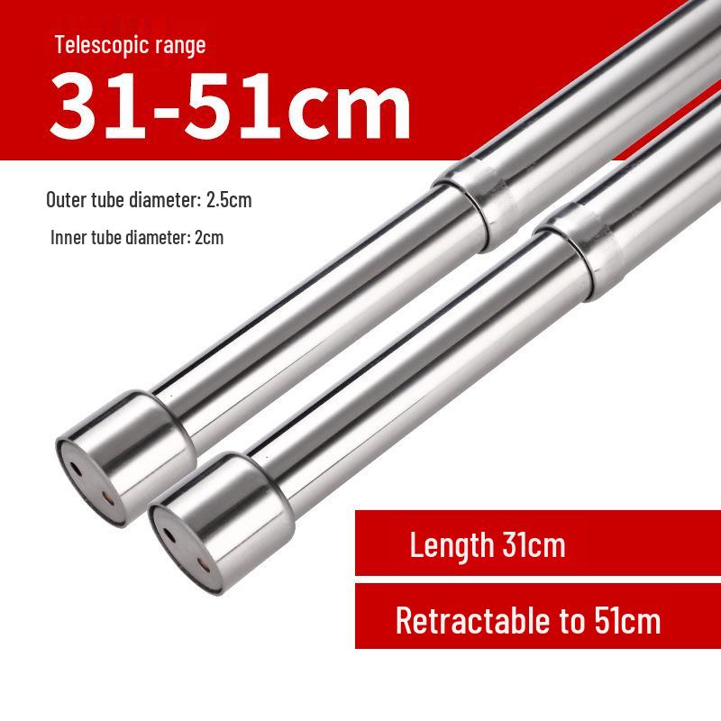 Stainless Steel Telescopic Wardrobe Clothes Rail and Drying Rod Accessories.
