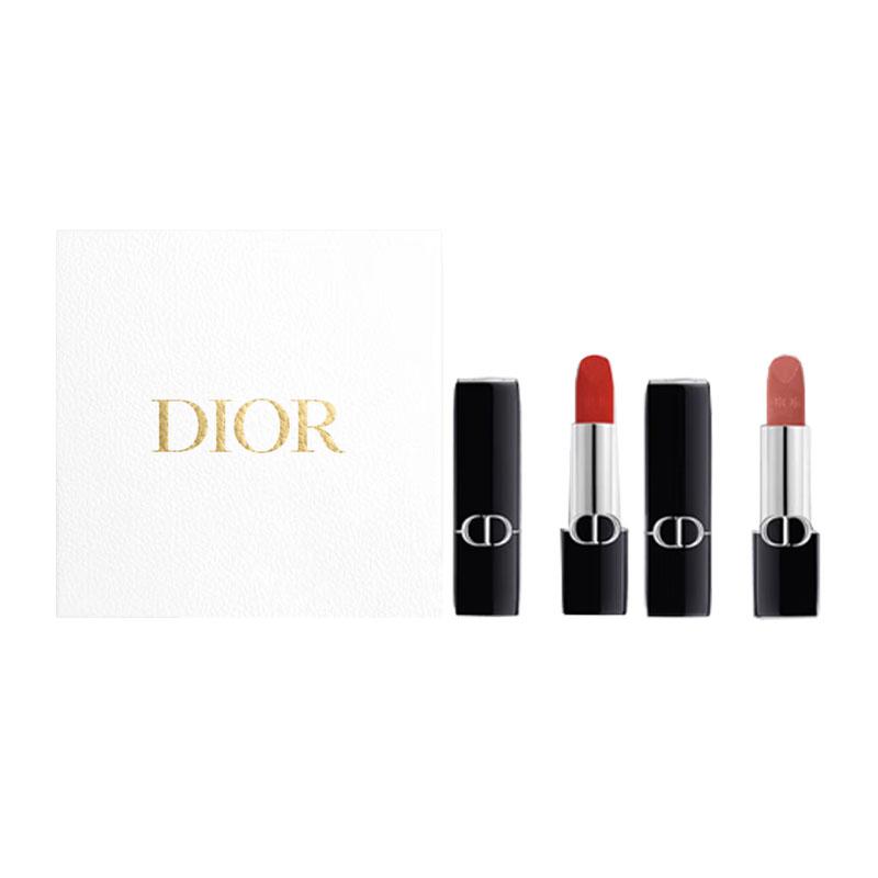 DIOR Lipstick 999 Legendary Red Lips Velvet+772 Lipstick Nude Velvet No Gift Bag