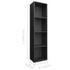 Bücherregal/TV-Schrank, multifunktionale Aufbewahrungseinheit, stehendes dekoratives Regal, 36×30×143 cm