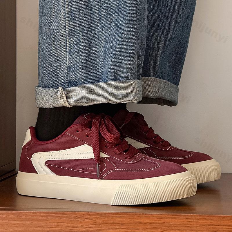 Vintage Platform Sneakers Men's Autumn New Outdoor Non Slip Comfortable Board Shoes Height Increase Fashion Lace Up Casual Shoes