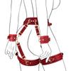 6PCS BDSM Bondage Restraints Kit, Adjustable Handcuffs Ankle Cuffs Thigh Cuffs Blindfold Waist Strap Cross Strap, Soft Comfortable Bondage Set for