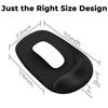 EooCoo Mouse Pad with Wrist Gel Wrist Hand Central Hollow Great for Small Wrist Pain Tendonitis Fatigue Cute For Office and Home Washable Black Rest,