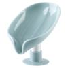Cute Leaf Shape Soap  Box  Drain  Rack Toilet Accessories Multi-purpose Suction Cup Vertical Wall