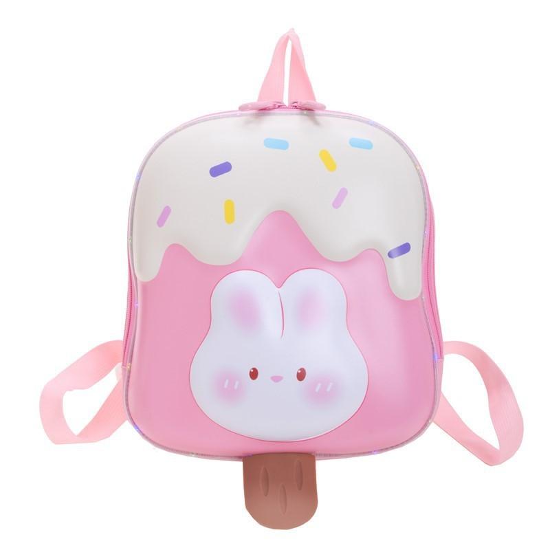 Kids Cartoon Pvc School Backpack With Comfort Arc Straps For Preschool Children