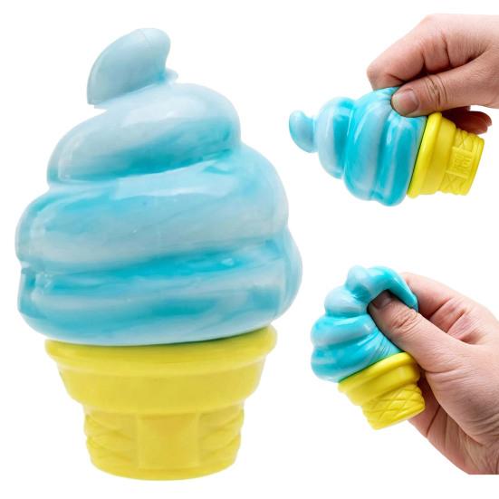 Eistüten-Quetschspielzeug Simuliertes Eis-Fidget-Spielzeug Tragbar Reise Stressabbau Weicher Dehnbarer Sensorischer Stressball