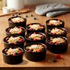 Black Porcelain Baking Bowls 260 Ml 10 Pcs.