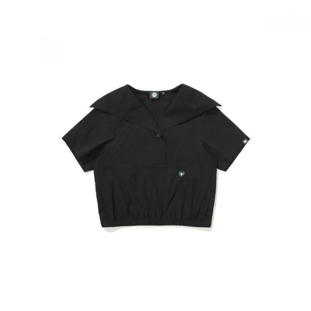 Bbc Earth Женский Анорак Короткий Рукав Матросский Воротник Черный 090