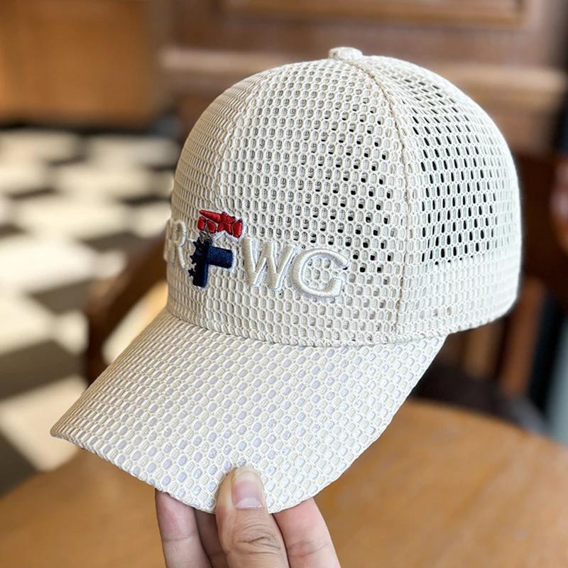 

WTEMPO Solid Color Spring Summer Hollow-out Baseball Caps Women Wide Brim Travel Beach Breathable Sun Hats 1pc бежевый