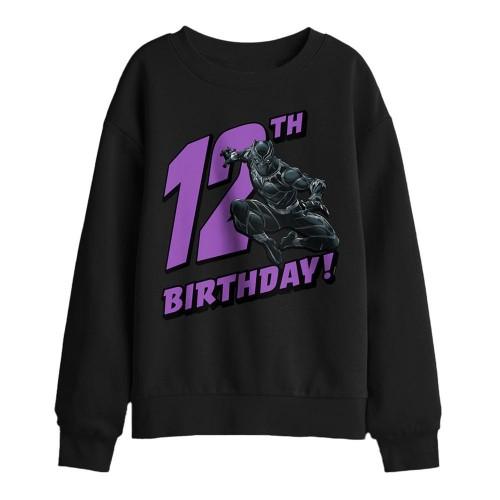 Black Panther Childrens/Kids 12th Birthday Sweatshirt
