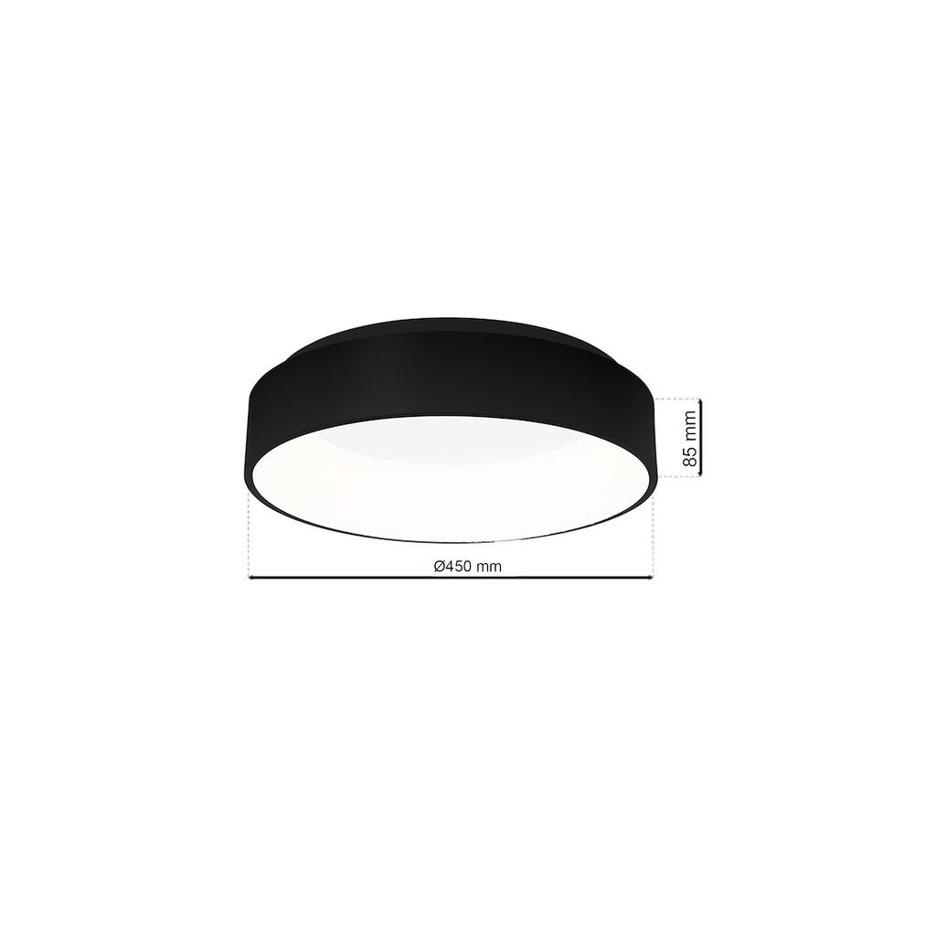 Plafon Ohio Led Czarny Milagro Ml3832