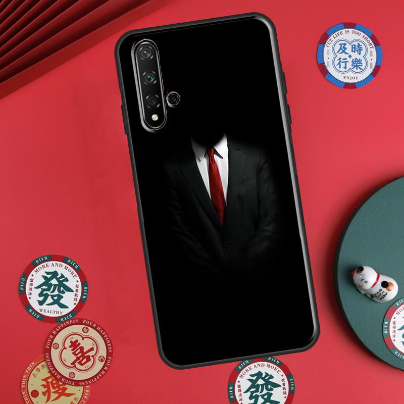 Man Suit Shirt Tie For Huawei P30 P20 P40 Lite P60 Pro Nova 5T 12s 12i 11i Y90 Y70 Y60 Y61 Y91 Y72 9 10 SE Case
