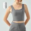 Foreign Trade Cross Beauty Back Sports Bra Women Half Fixed Cup Outer Wear All-Match Yoga Vest Tight Slimming Workout Clothes