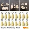 10Pcs Small Hanging Wire Towing Wheel Automatic Chicken Saterer Water Line Roller  Pigeon Duck Goose