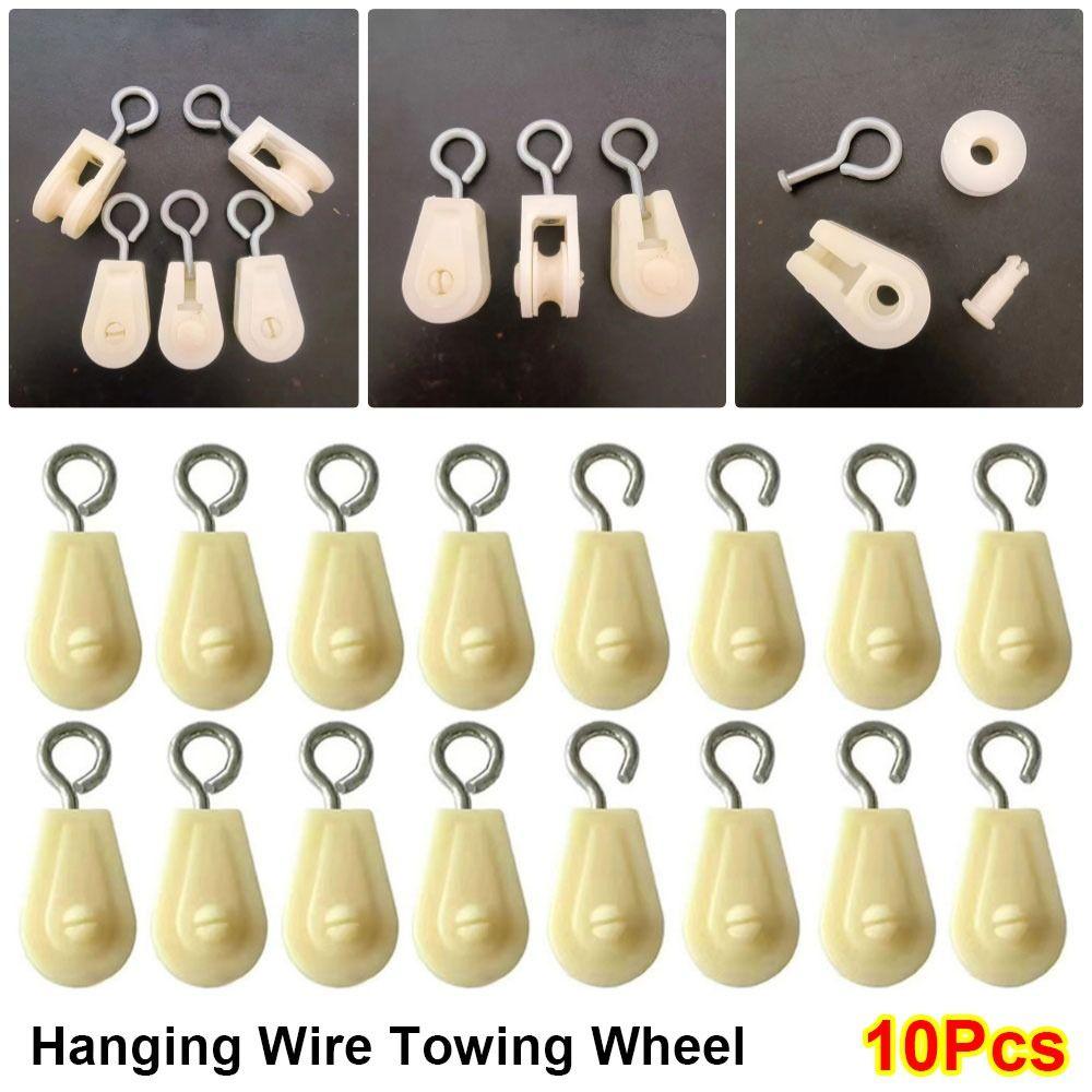 10Pcs Small Hanging Wire Towing Wheel Automatic Chicken Saterer Water Line Roller Pigeon Duck Goose