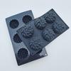 6 Cavities Mousse Mold Flower Shaped Silicone Cake Molds Baking Pan Chocolate Bread Molds Dessert Jelly Decorating Tools