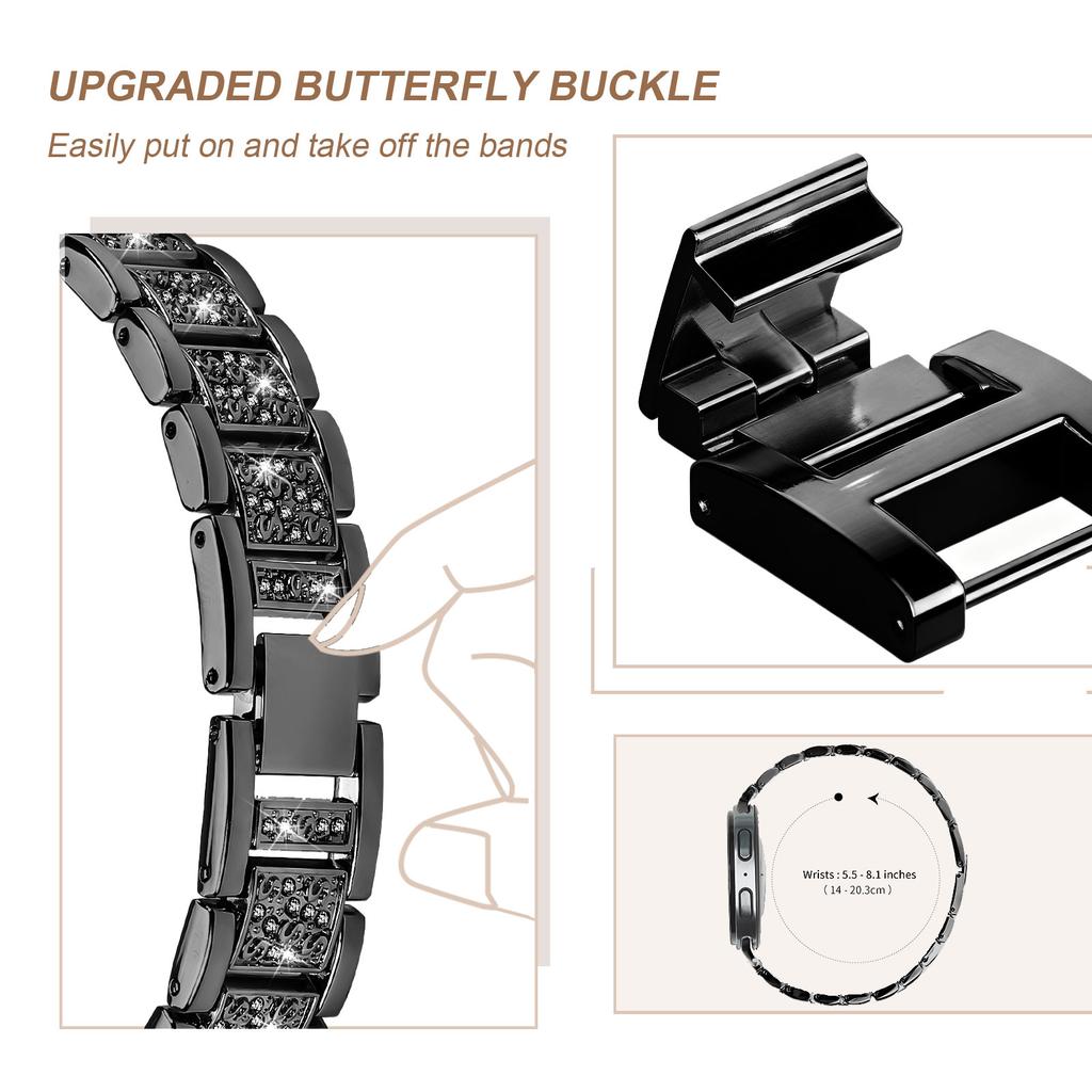 Curea din oțel inoxidabil pentru ceas Samsung Galaxy 8/8 classic 40mm 44mm 46mm Brățară Metalică cu Zale și Diamante curea curea Galaxy watch8