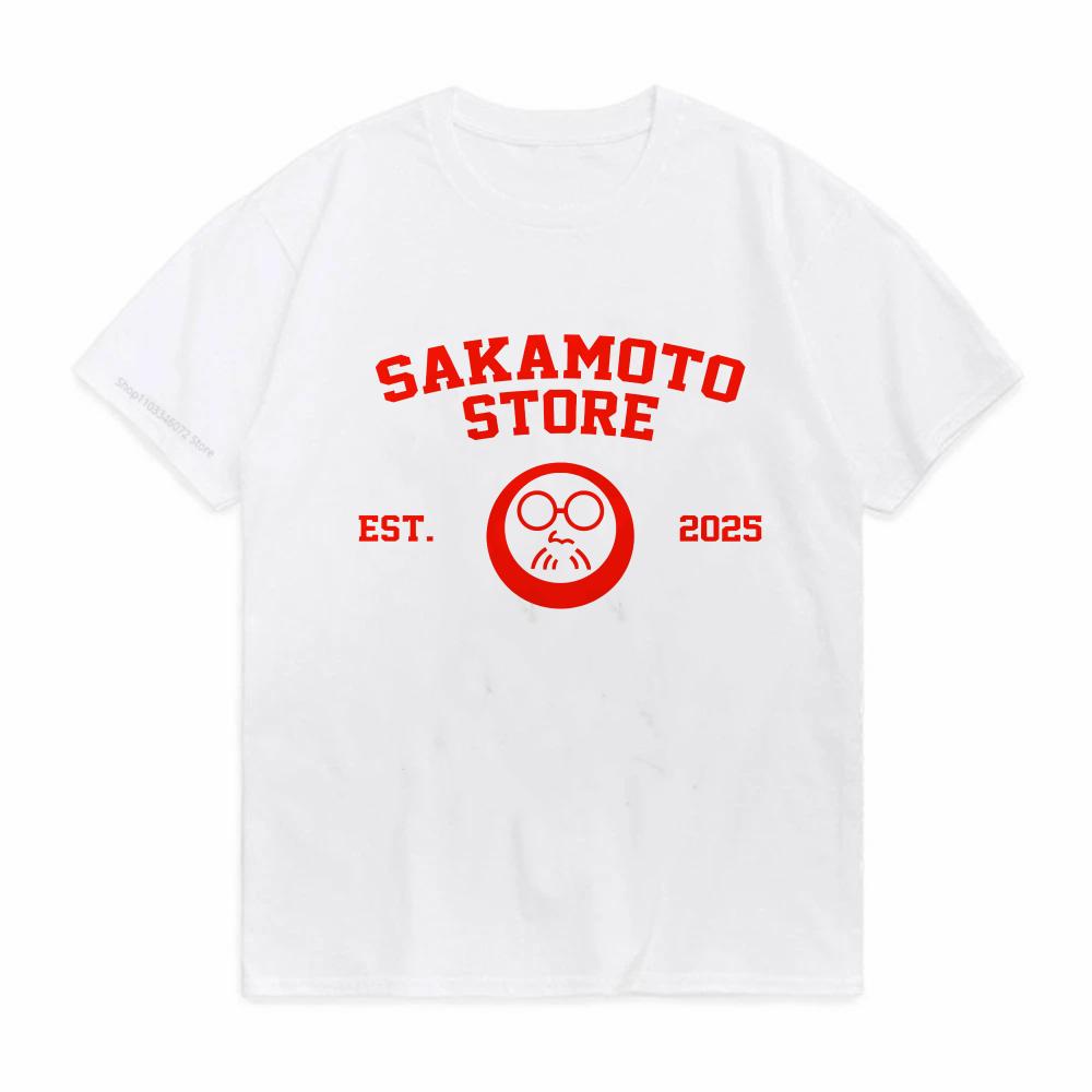 Sakamoto Store EST letter Tshirts Cartoon Manga Sakamoto Days Printing Tshirt casual Short Sleeve Men women Streetwear tees
