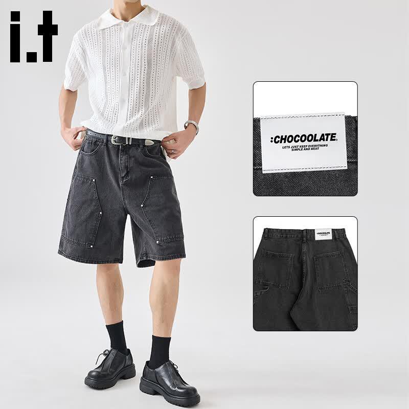 CHOCOOLATEit Men s Loose Fit Denim Workwear Shorts XL