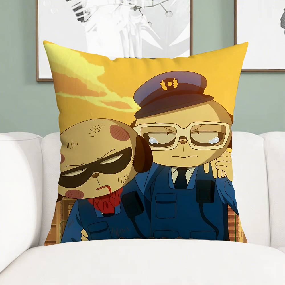 Cartoon O-Odd T-Taxi Pillow Case Throw Pillow Cover Nordic Vintage Style Cushion Covers Home Living Room Sofa Couch Seat Decor