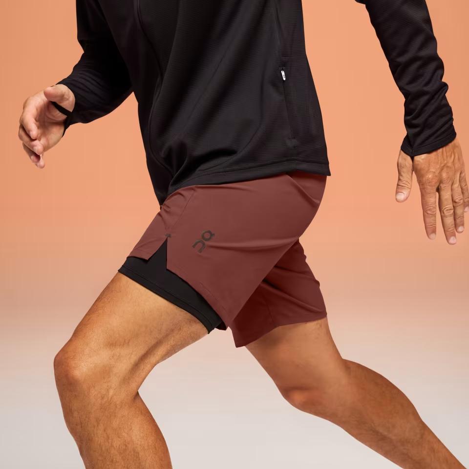 On Performance Hybrid Short Comfortable Soft Breathable Sports Shorts Men shorts Ruby 1ME10281939
