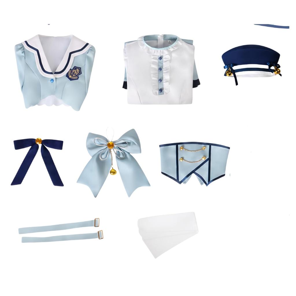 DOKITOKI Amamiya Kokoro Cosplay Costume, Dress with Hat, VTuber Costume, Size S