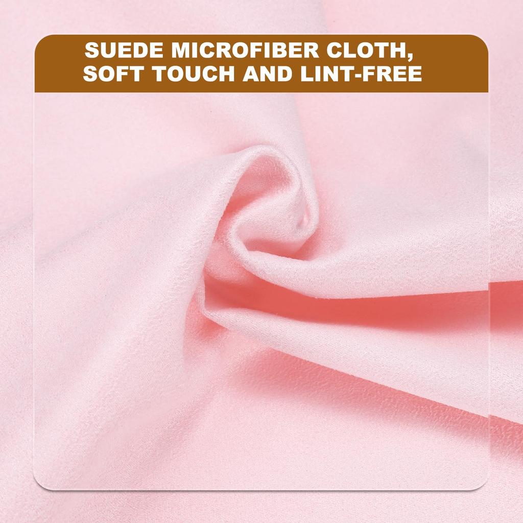 uxcell 30x30cm Extra Large Microfiber Instrument Cleaning Thick and for Cymbal for and Other Instruments 4-Pack Cloths, Soft, Cleaners, Pink, Violin,