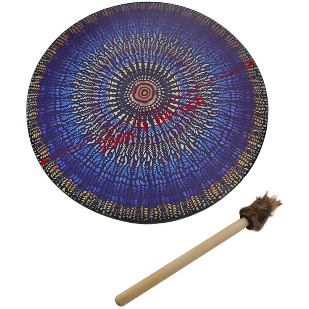 9.84 Inch Hand Drum With Drum Stick Shamanic Drum Professional Shaman Drum For Meditation