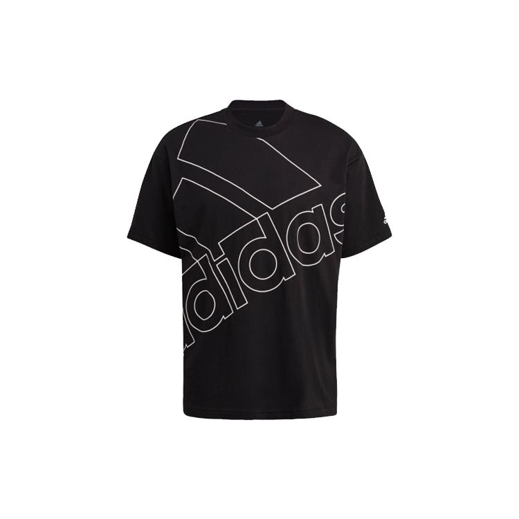 adidas T Shirts Men's Black Crew Neck Moderate Straight Fit GK9422