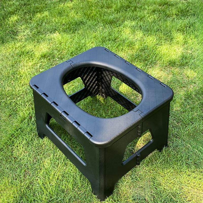 Foldable Outdoor Toilet For Adults Camping Travel Antislip Seat Sealed Structure Leak Proof Disposable Bags Included