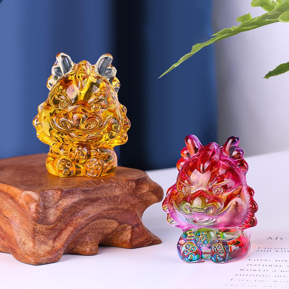 

Миниатюрная хрустальная фигурка дракона, китайский знак зодиака, благоприятная фортуна, стеклянная статуэтка животного, украшение для дома, коллекционное ремесло, пресс-папье