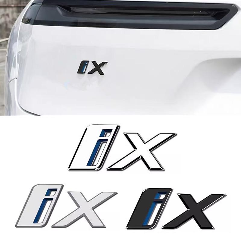Para BMW ix I20 Pegatinas de Coche 3D Material ABS Letras Emblema del Maletero Trasero Calcomanías del Portón Trasero Negro plateado