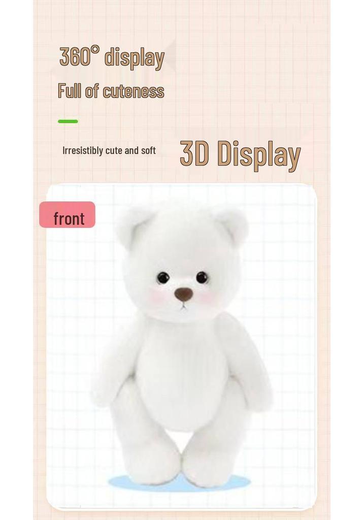 Joint Bear Plush Doll with Clothes - Perfect Gift for Girls & Dorm Room Decor