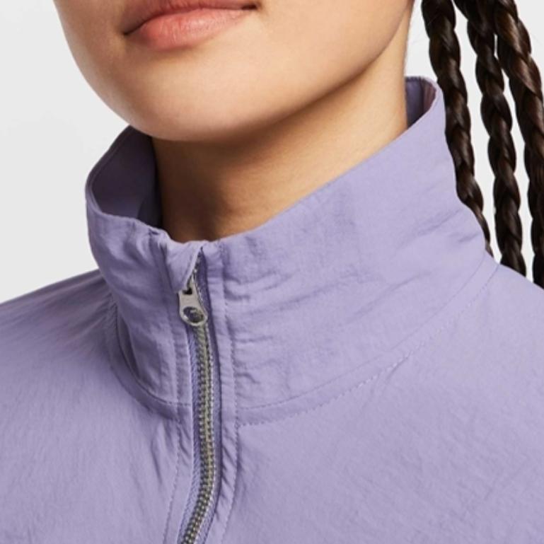 Nike Sportswear SS25 Oversized Stand Collar Fashion Casual Versatile Jacket Women Jacket Purple HJ1000527