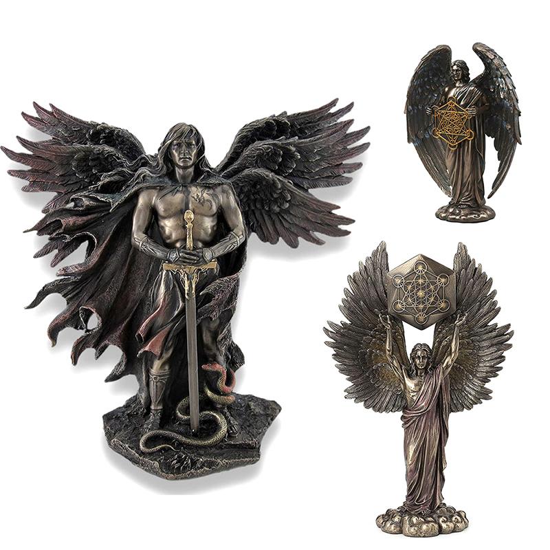 Talmudic Judaism Metatron Angel Holding Sacred Flower Of Life Geometric Statue