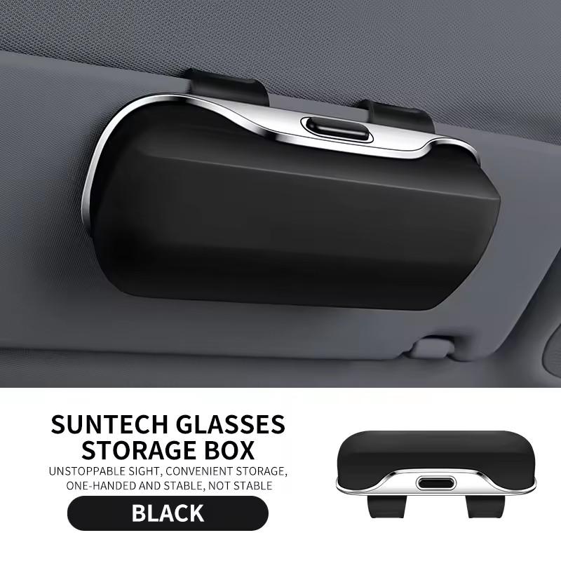 Cross-border In Stock Car Sun Visor Glasses Case ABS Storage Box Sunglasses Clip for Crown Prado Eyeglass Frame Storage Case