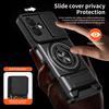 KEYSION Magnetic Phone Case for TECNO Spark Go 2 Slide Camera Protection Upright Kickstand Shockproof Cover for Infinix Smart 10
