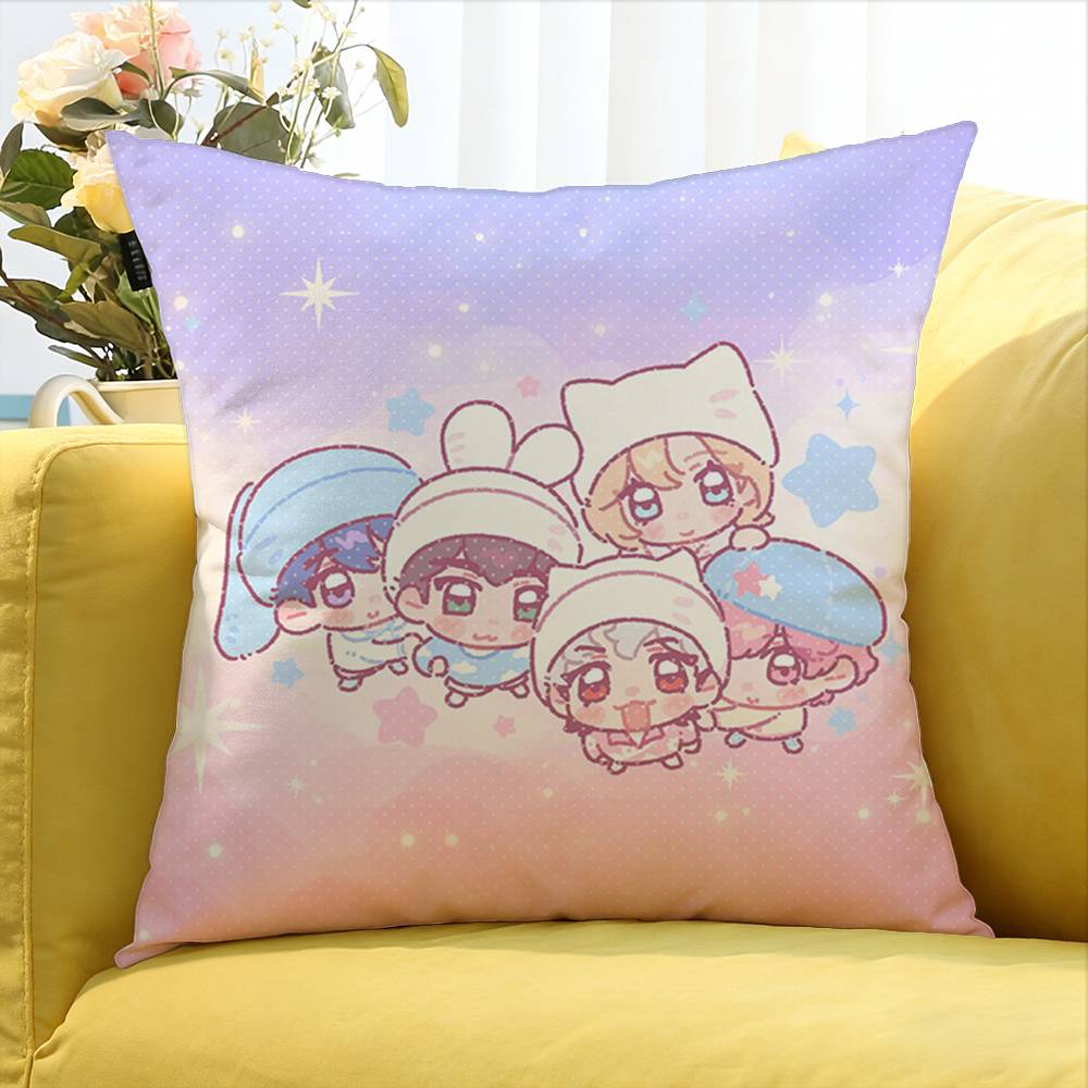 Kawaii Kpop Style P-Plave Caligo Pt Various Sizes Square Pillow Case For Car Home Bedchamber Decor