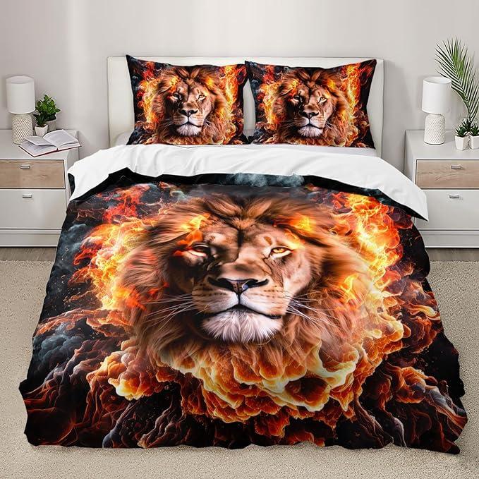 Three-Piece Bedding Home Textiles Animal Digital Printing Quilt Cover Sheet Kit
