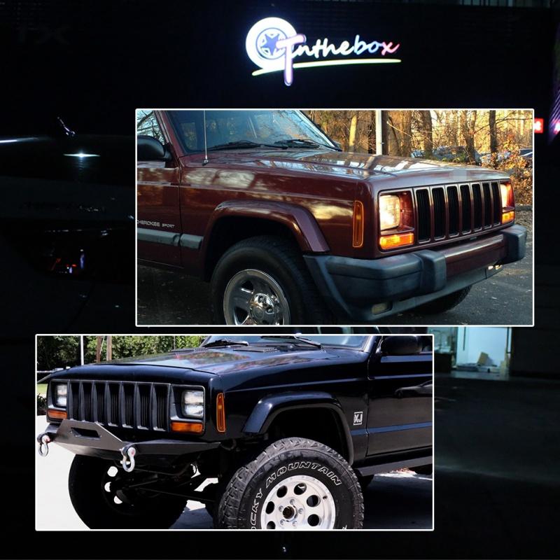 Front Bumper Side Marker Signal Light Housing Covers For Jeep Cherokee 1997 1998 1999 2000 2001 No Bulb/Socket Car Accessories