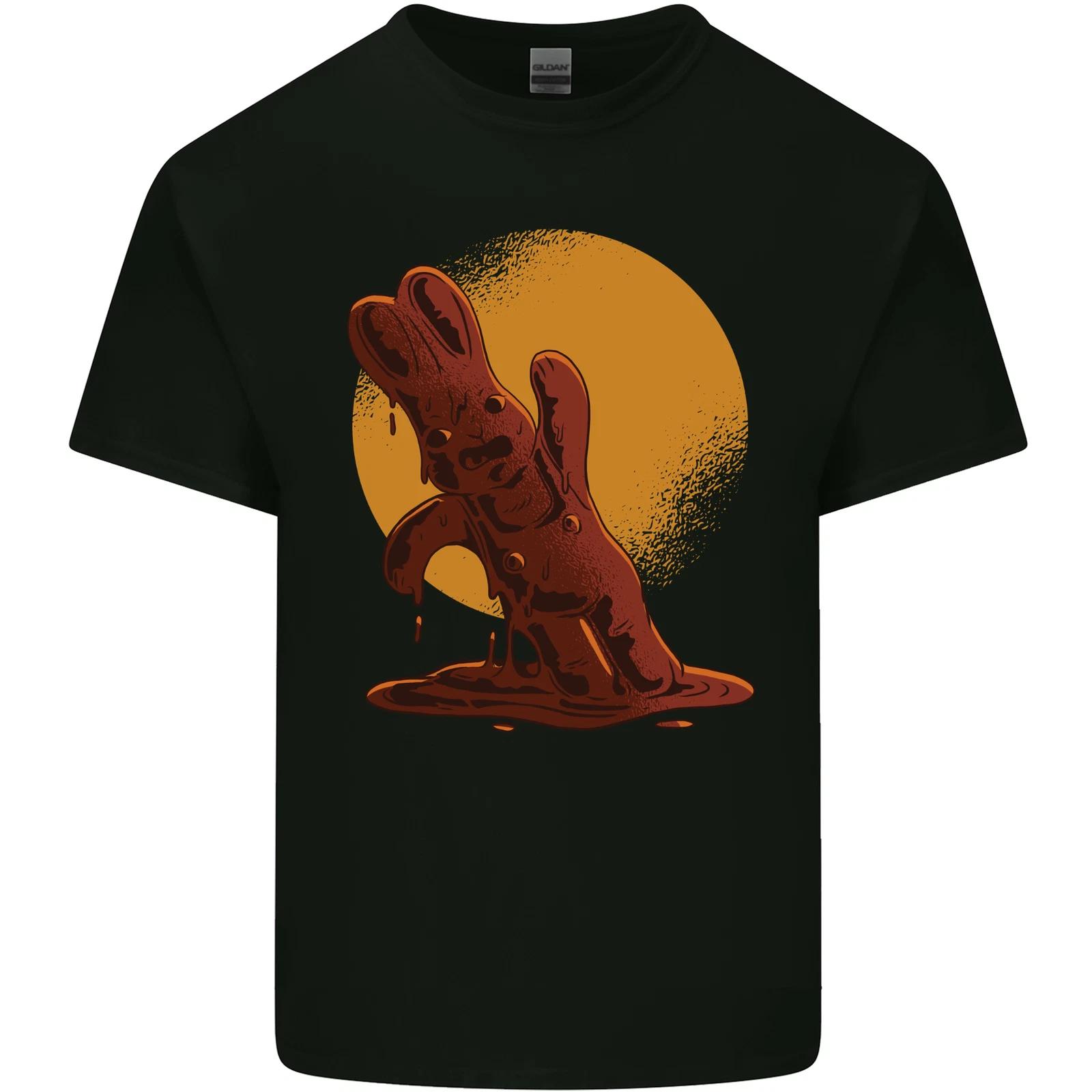 A Melting Chocolate Bunny Easter Kids T-Shirt Childrens 2XL