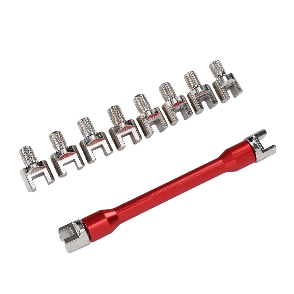 Motorcycle Spoke Wrench Set 5.0 6.8mm High Hardness Spoke Spanner Repair Tool for Motorbike Scooter Red