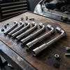 L-Type Angled Socket Wrench Set, 7pcs with Thru-Hole, Car Ratchet Wrench, Pipe Socket Key Tool