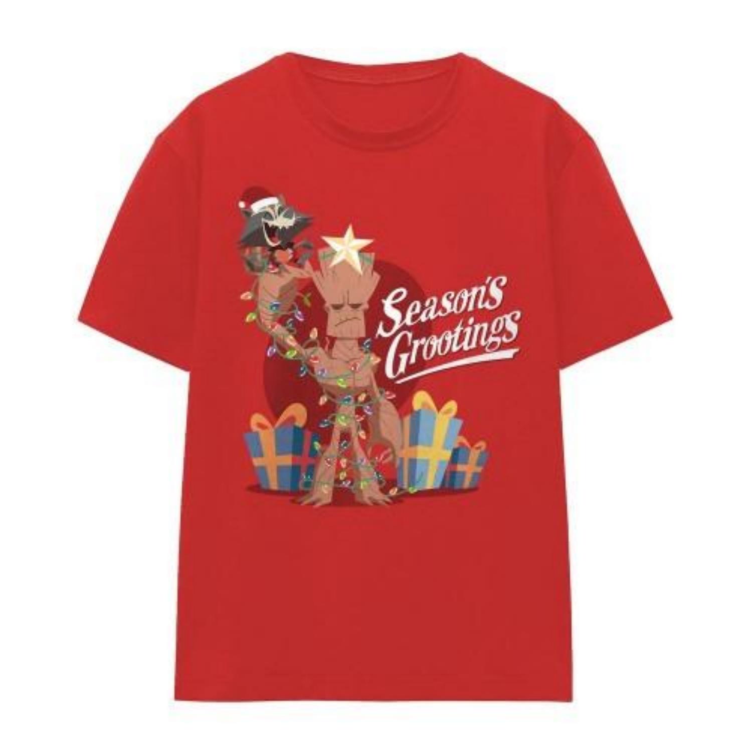 Guardians Of The Galaxy Womens_Ladies Seasons Grootings T-Shirt XXXXL
