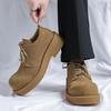 2024 new rhubarb leather shoes Japanese Mickey Derby shoes men's casual tooling trend single shoes 57321-R